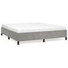 vidaXL Bed Frame without Mattress Light Grey 180x200 cm Super King Velvet