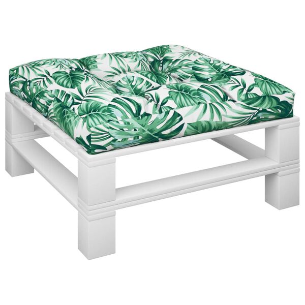 vidaXL Pallet Sofa Cushion Leaf Pattern 70x70x12 cm