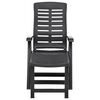 vidaXL Folding Sun Lounger Plastic Anthracite