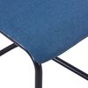 vidaXL Cantilever Dining Chairs 2 pcs Blue Fabric