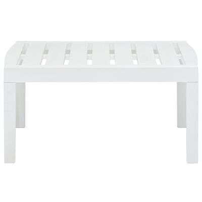 vidaXL Garden Table White 78x55x38 cm Plastic