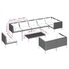 vidaXL 10 Piece Garden Lounge Set with Cushions Poly Rattan Dark Grey