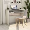 vidaXL Desk High Gloss White 90x50x74 cm Engineered Wood