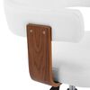 vidaXL Swivel Dining Chair White Bent Wood and Faux Leather