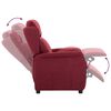 vidaXL Recliner Chair Wine red 67.5 x 93.5 x 101.5 cm Fabric