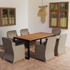 vidaXL 7 Piece Garden Dining Set Brown