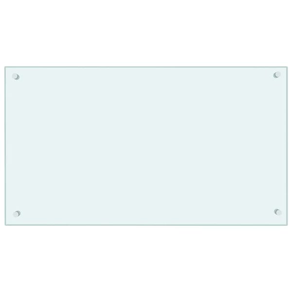 vidaXL Kitchen Backsplash Milk 90 x 50 cm Tempered Glass