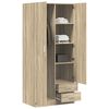 vidaXL Wardrobe Sonoma Oak 80x52x180 cm Engineered Wood