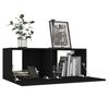 vidaXL 4 Piece TV Cabinet Set Black Engineered Wood