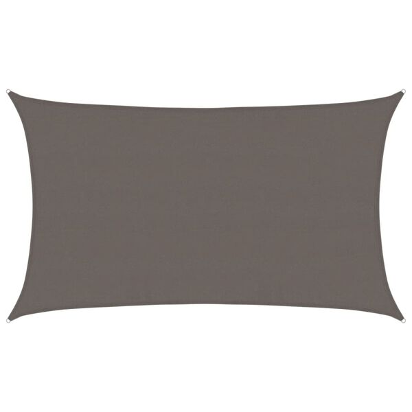 vidaXL Sunshade Sail 160 g/m&sup2; Anthracite 5x8 m HDPE