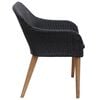 vidaXL Outdoor Chairs with Cushions 2 pcs Poly Rattan Black