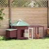 vidaXL Chicken Coop with Nest Box Mocha 190x72x102 cm Solid Firwood