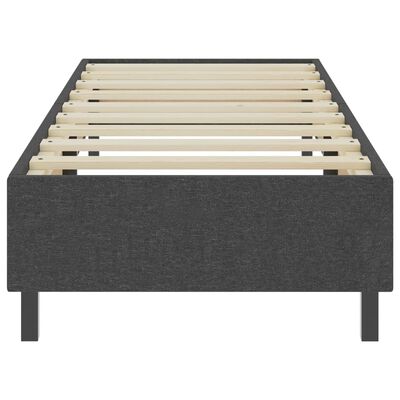 vidaXL Box Spring Bed Frame Grey Fabric 90x200 cm