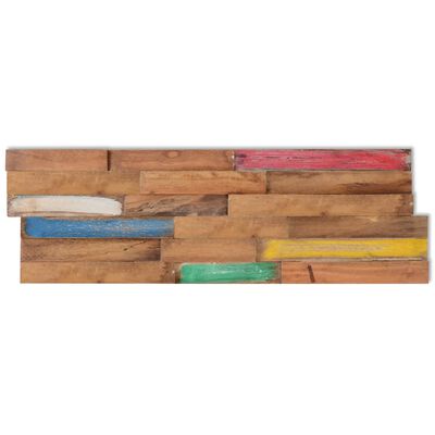 vidaXL Wall Cladding Panels 10 pcs 1.03 m² Solid Teak Wood