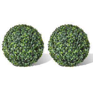 vidaXL Artificial Plant | Set of 2 | Mixed green | PVC | 35 cm diameter