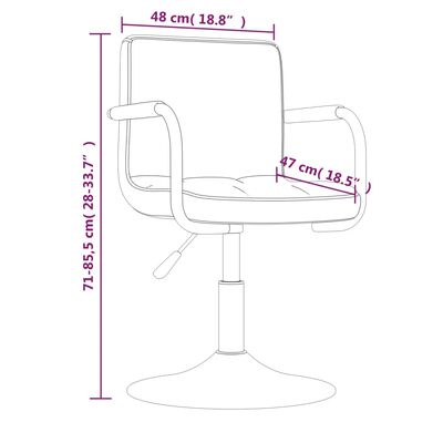 vidaXL Swivel Dining Chairs 2 pcs Cream Velvet