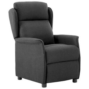 vidaXL Recliner Chair Dark Grey 66.5 x 94 x 101.5 cm Polyester