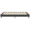 vidaXL Box Spring Bed Frame without Mattress Grey Fabric 160x200 cm