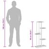 vidaXL 5-Floor Flower Stand 43x22x98 cm Black Metal