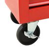 vidaXL Tool Trolley with 21 Drawers Steel Red (147177+2x147178)
