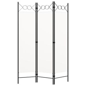 vidaXL 4-Panel Room Divider White 160x180 cm