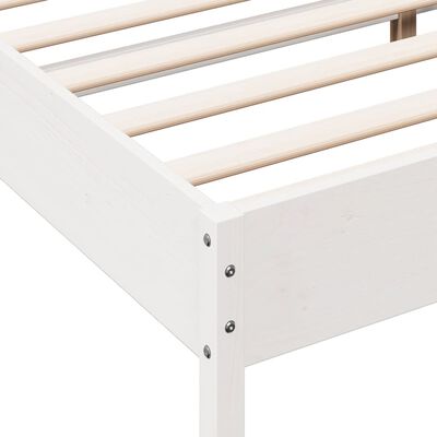 vidaXL Bed Frame White 140x200 cm Solid Wood Pine