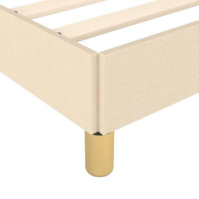 vidaXL Bed Frame without Mattress Cream 180x200 cm Super King Fabric