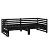 vidaXL Pull-out Day Bed without Mattress Black 2x(90x200)cm