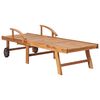 vidaXL Sun Loungers 2 pcs with Anthracite Cushion Solid Teak Wood