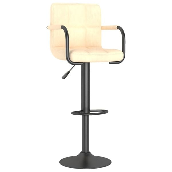 vidaXL Bar Stools 2 pcs Cream Velvet