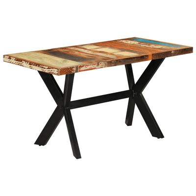 vidaXL Dining Table 140x70x75 cm Solid Wood Reclaimed