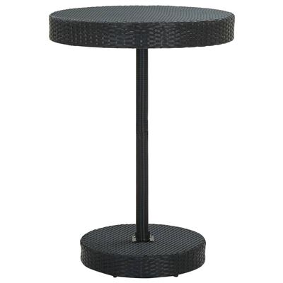 vidaXL Garden Table Black 75.5x106 cm Poly Rattan