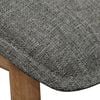 Oak Indoor Fabric Dining Chair Set 2 pcs Dark Grey