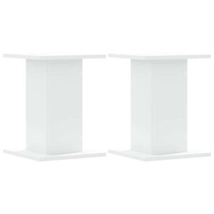 vidaXL Speaker Stands 2 pcs White 30x30x40 cm Engineered Wood