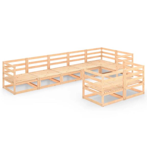 vidaXL 8 Piece Garden Lounge Set Solid Pinewood