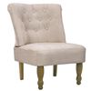 vidaXL French Chair | Cream | Polyester and Wood | 54 x 66.5 x 70 cm