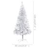 vidaXL Artificial Pre-lit Christmas Tree with Ball Set Silver 120 cm PET