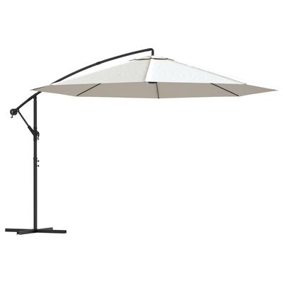 vidaXL Cantilever Umbrella 3.5 m Sand White