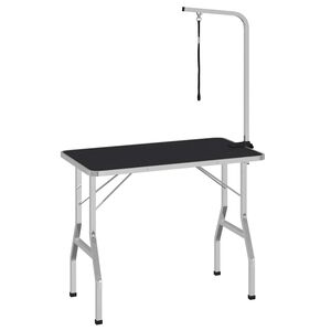 vidaXL Bath Grooming Table for Dogs Cats Pets Adjustable 1 Loop