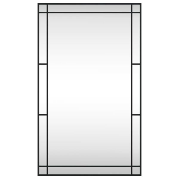 vidaXL Wall Mirror Black 60x100 cm Rectangle Iron