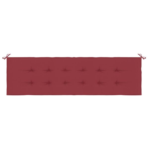 vidaXL Garden Bench Cushion Wine Red 180x50x3 cm Oxford Fabric