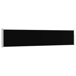 vidaXL Patio Retractable Side Awning 100x514 cm Black