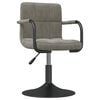 vidaXL Swivel Dining Chairs 2 pcs Light Grey Velvet