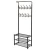 vidaXL Clothes Rack with Shoe Storage 68x32x182.5 cm Black
