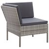 vidaXL 8 Piece Garden Lounge Set with Cushions Poly Rattan Grey