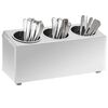 vidaXL Cutlery Holder 3 Grids Rectangular Stainless Steel