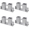 vidaXL Firewood Stack Aid 4 pcs 34 x 10 x 15 cm Steel