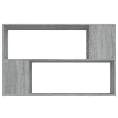 vidaXL Book Cabinet Grey Sonoma 100x24x63 cm Engineered Wood