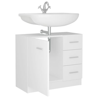vidaXL Sink Cabinet White 63x30x54 cm Engineered Wood