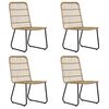 vidaXL 5 Piece Outdoor Dining Set Poly Rattan and Glass